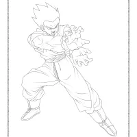 dragonball gohan definitivo coloring pages