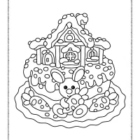 easter cake coloring page