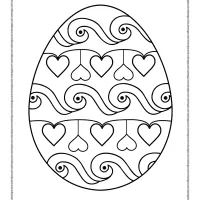 easter egg hearts pdf coloring page
