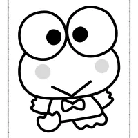 hello kitty keroppi coloring page