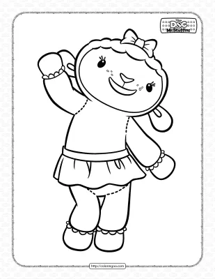 Lambie from Dottie McStuffins Coloring Pages