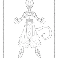 printable dragonball beerus coloring pages