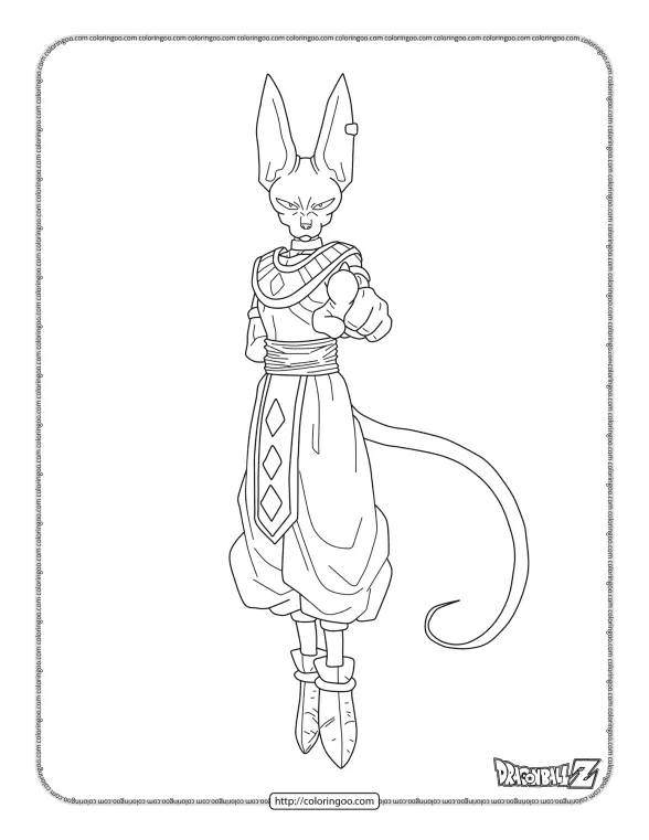 Printable Dragonball Bills Coloring Pages 1 printable dragonball bills coloring pages