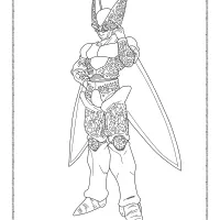 printable dragonball cell coloring pages