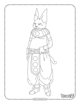Printable Dragonball Champa Coloring Pages