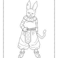 printable dragonball champa coloring sheet