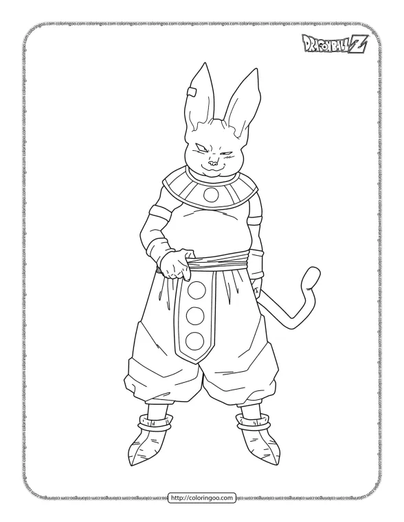 printable dragonball champa coloring sheet