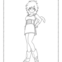 printable dragonball gine coloring pages