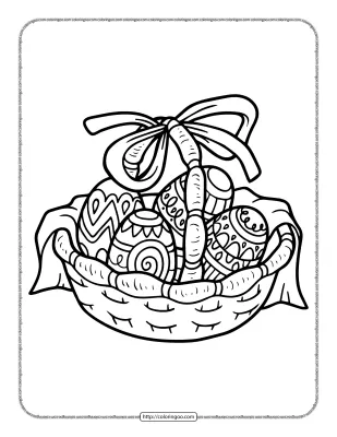Printable Easter Basket Coloring Pages