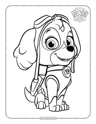 Printable Paw Patrol Skye Coloring Sheet