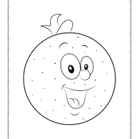 printable smiling cute orange coloring sheet