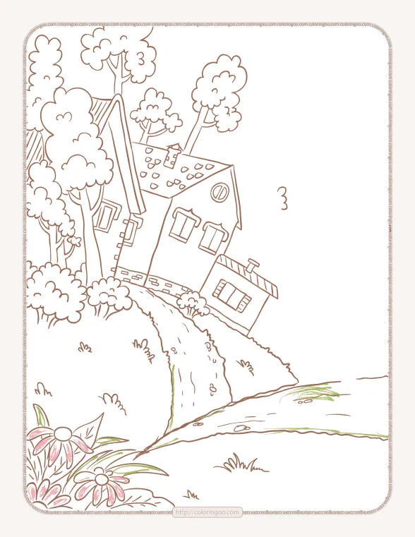 Printable Village Coloring Pages for Kids 1 printable village coloring pages for kids