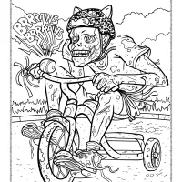 printable zombie daze coloring sheet