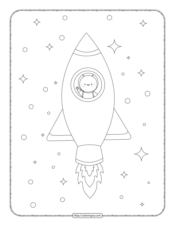 rocket coloring sheet