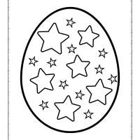 starry easter egg pdf coloring page