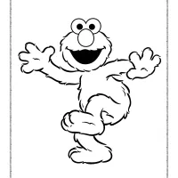 what is elmo doing coloring page