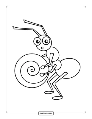 Free Ant Coloring Book