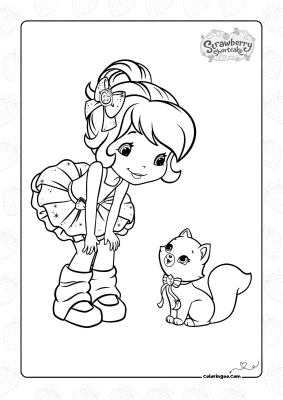 Strawberry Shortcake Coloring Sheet