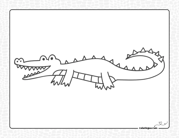 Super Easy Crocodile Drawing
