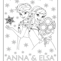frozen anna elsa coloring pages