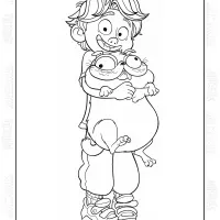 Aaron and Monchi Coloring Page 5 Aaron and Monchi Coloring Page