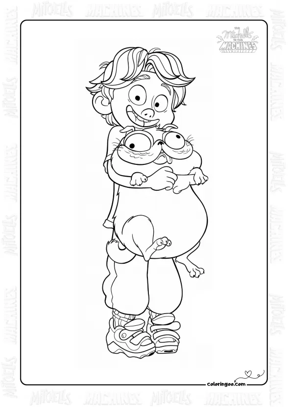 Aaron and Monchi Coloring Page