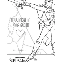 Adora Valentines Card Coloring Activity