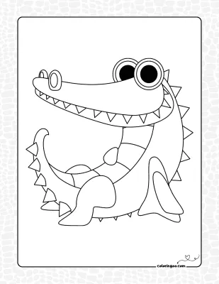 Alligator Animal Coloring Page