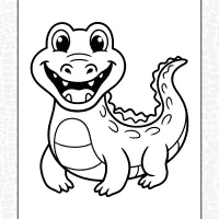 Alligator Colouring Book 14 Alligator Colouring Book