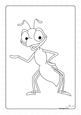 Ant Showing Coloring Page