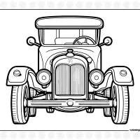 Antique Car Coloring Page 2 Antique Car Coloring Page