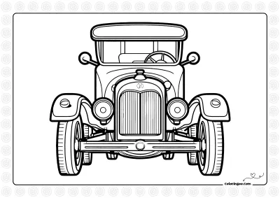 Antique Car Coloring Page