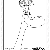 Free Printable Disney The Good Dinosaur Spot Arlo Coloring Book