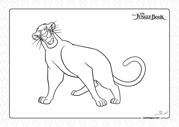 Bagheera Coloring Page 1 Bagheera Coloring Page