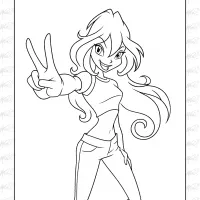 Beautiful Winx Girls Coloring Sheets