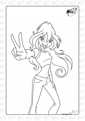 Beautiful Winx Girls Coloring Sheets