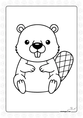 Beaver Coloring Sheet