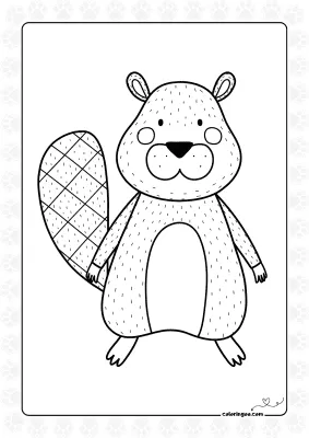 Beaver Colouring Sheet
