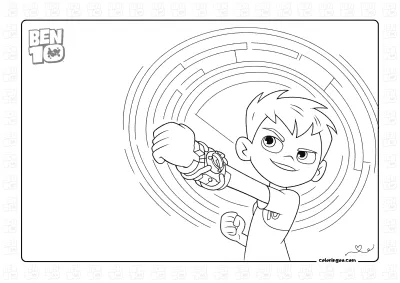 Ben 10 Omnitrix Coloring Page