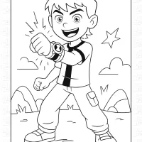 Ben 10 Printable Coloring Page 7 Ben 10 Printable Coloring Page