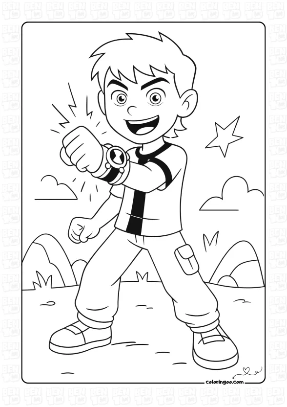 Ben 10 Printable Coloring Page