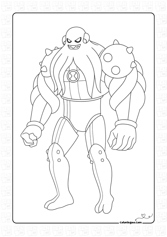 Ben 10 Vilgax Coloring Page 1 Ben 10 Vilgax Coloring Page