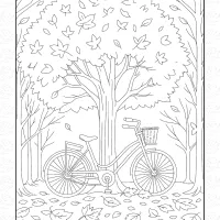 Bicycle and Tree in the Autumn Garden 3 Bicycle and Tree in the Autumn Garden