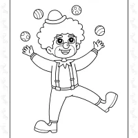 Birthday Clown Coloring Pages