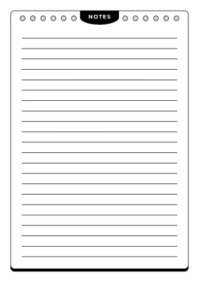Black and White Lines Note Paper Worksheet