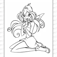 Bloom Magic Winx Colouring Page