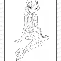 Bloom Tecna Musa Winx Club Coloring Page