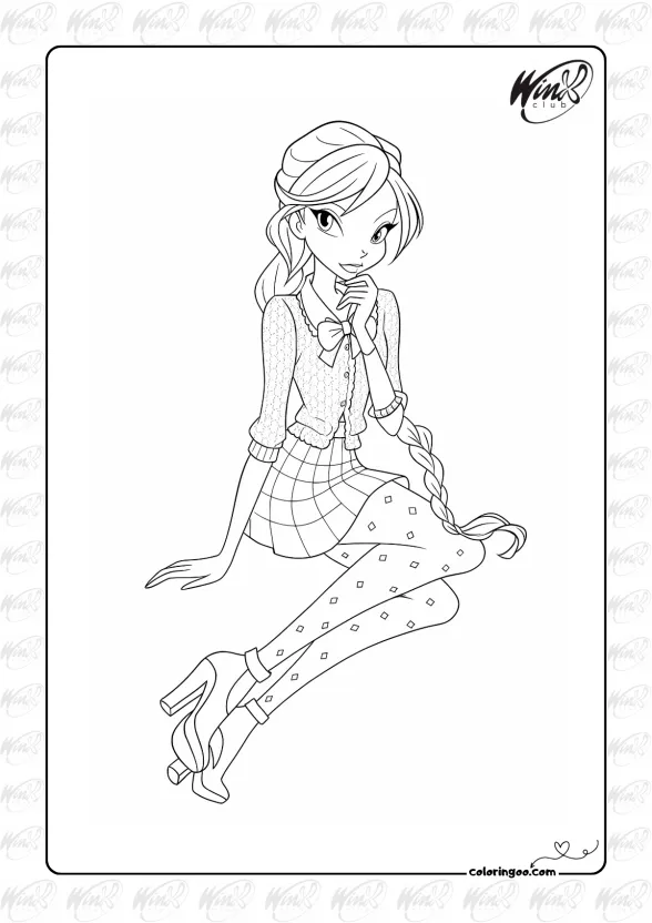 Bloom Tecna Musa Winx Club Coloring Page