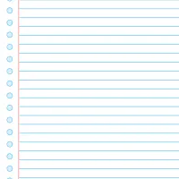 Blue Lines Paper Blank Worksheet A5