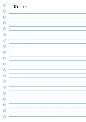 Blue Lines Paper Blank Worksheet